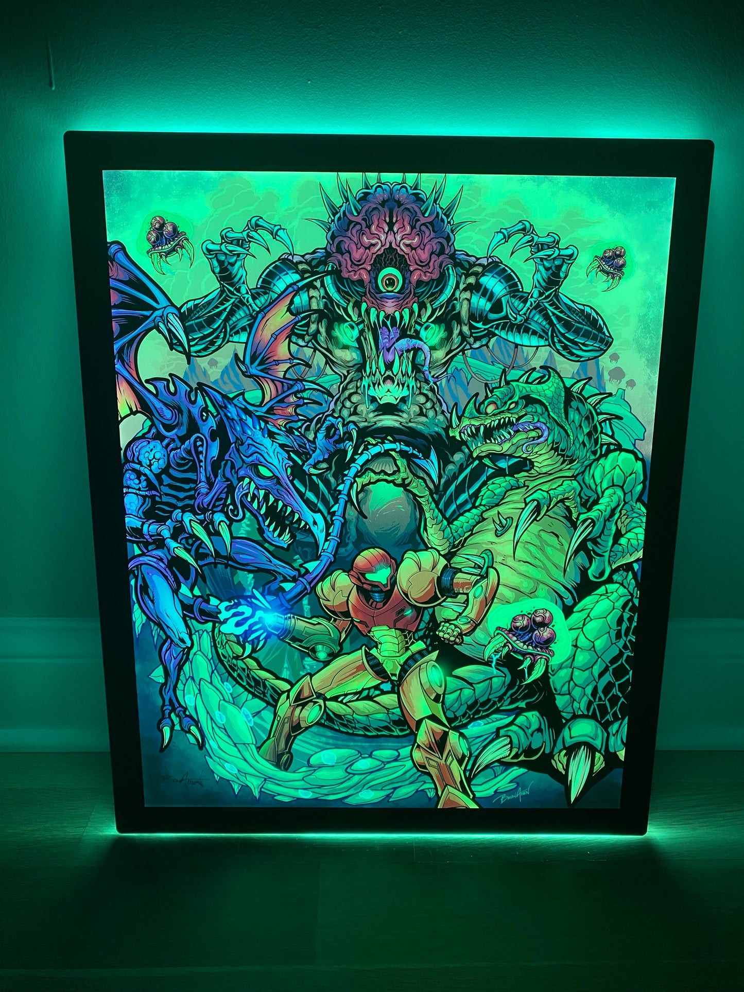 Metroid with Frame – Lit Frames